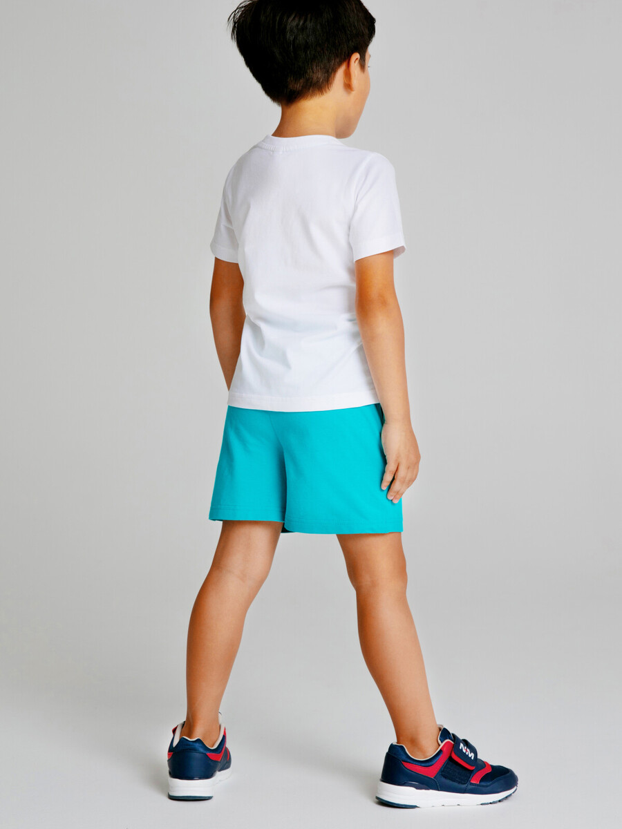 Комплект трикотажный фуфайка футболка шорты PLAYTODAY, размер рост 98 см, цвет белый 06142876 - фото 4