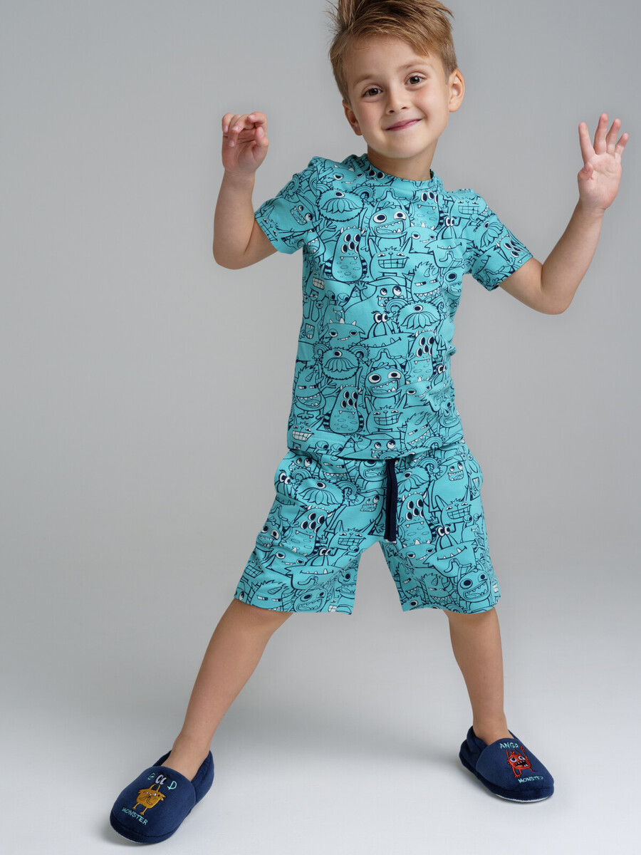 Комплект трикотажный фуфайка футболка шорты пижама пояс комплект трикотажный фуфайка футболка бриджи пижама брюки классического пояс