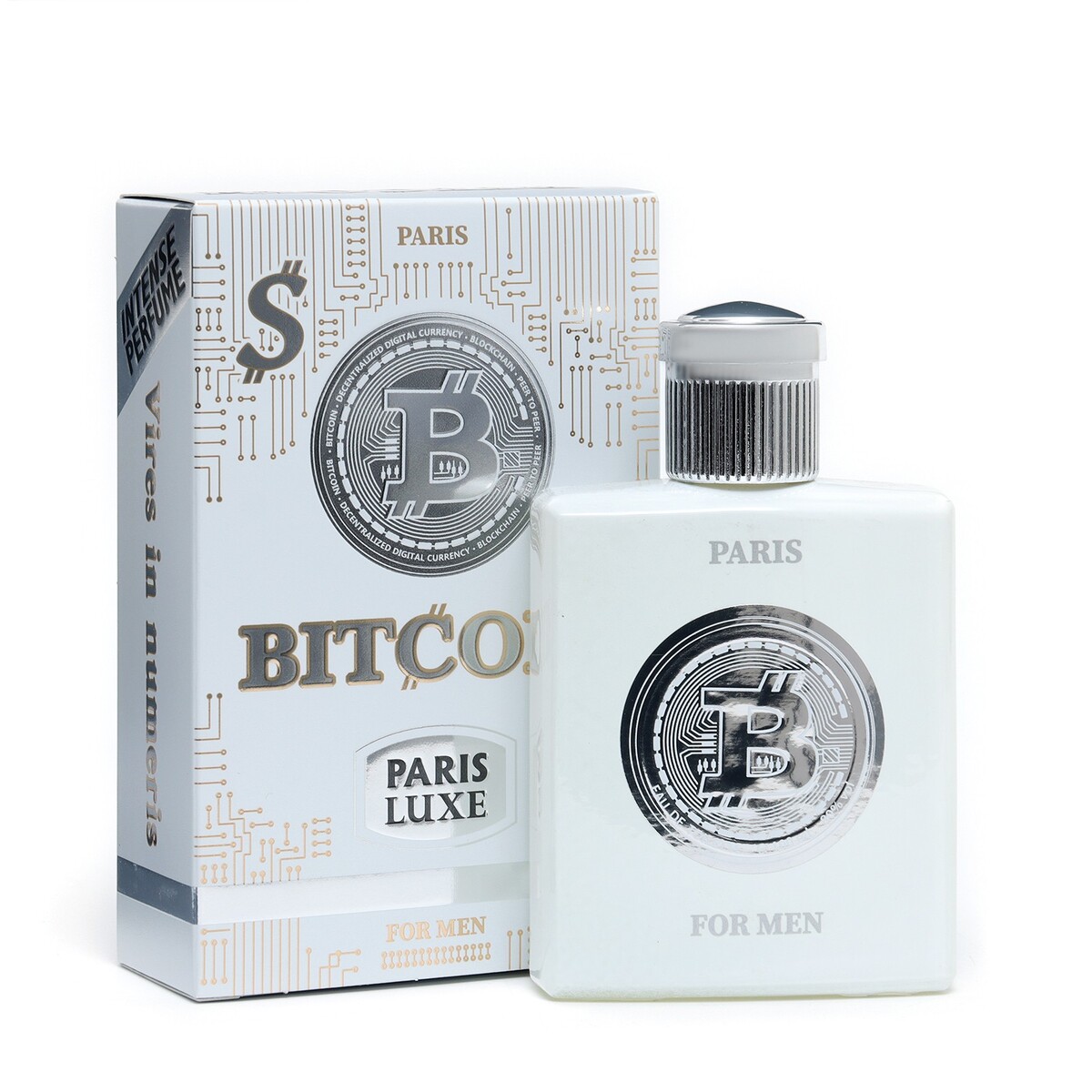 

Туалетная вода мужская bitcoin s intense perfume, 100 мл, Серый