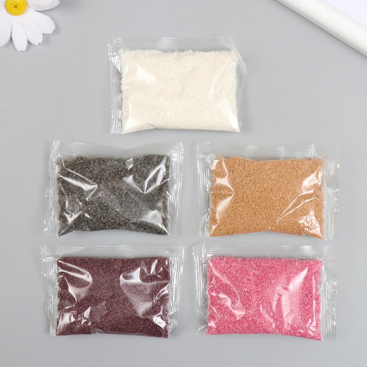 Набор цветного песка №10, 5 цветов, по 50 гр нордпласт набор для песка 18