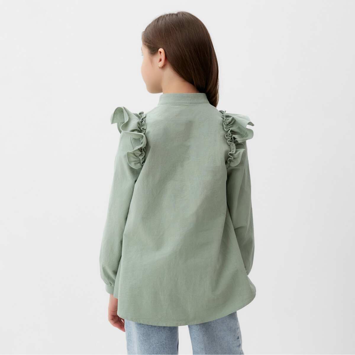 Блузка MINAKU, размер рост 128 см, цвет зеленый 06237258 - фото 5