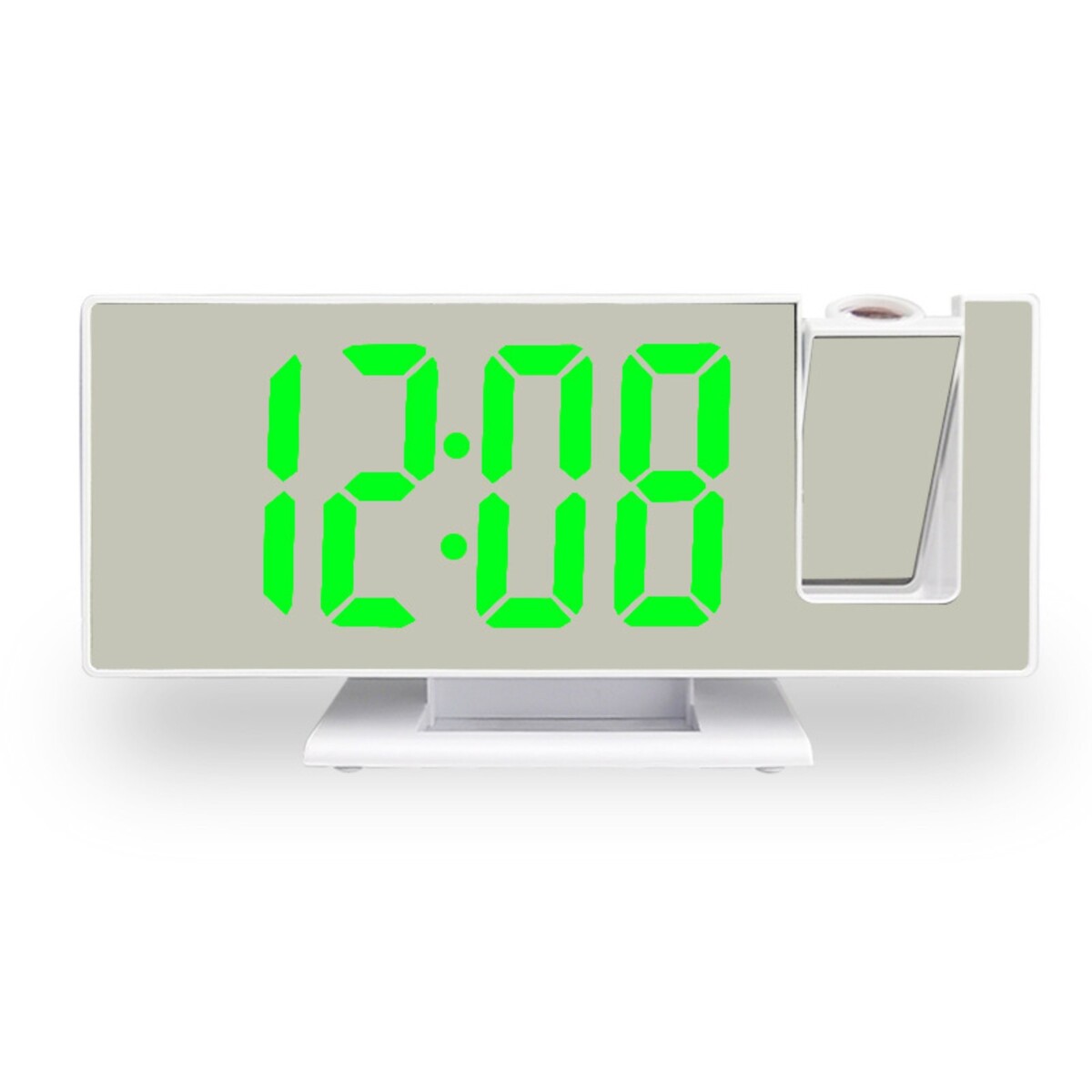 Часы - будильник электронные настольные с проекцией на потолок, термометром, календарем, usb 9197734 песочные часы с термометром гигрометром 29х14х8 3 см v t080 2