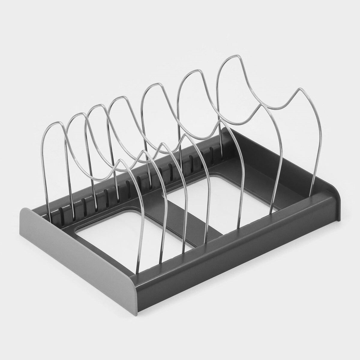 Держатель кухонный для крышек, сковородок и кастрюль доляна, цвет серый держатель для крышек и разделочных досок доляна 26×16×22 см