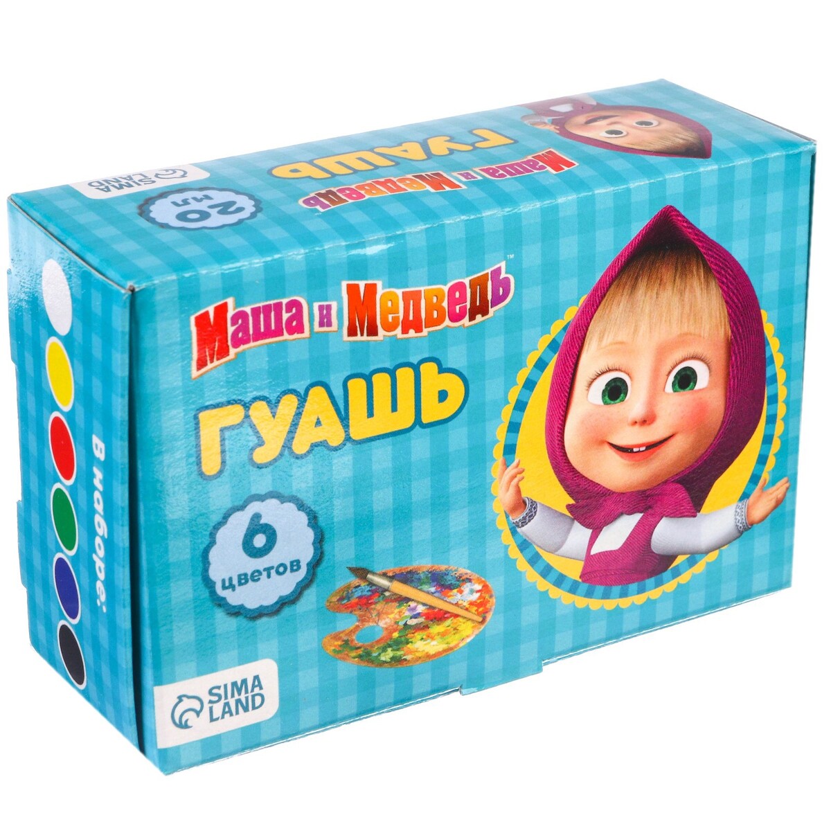 

Гуашь 6 цветов по 20 мл,, Микс