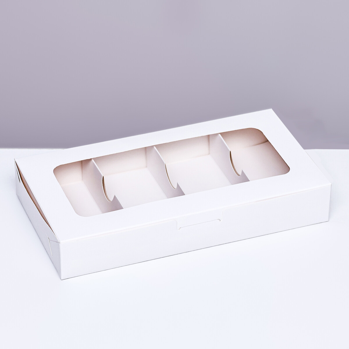 Коробка для макарун, с ложементом, белая 25 х 13 х 4 см розетка скрытой установки 1 гнездо с заземлением 16 а белая с крышкой universal севиль с0029