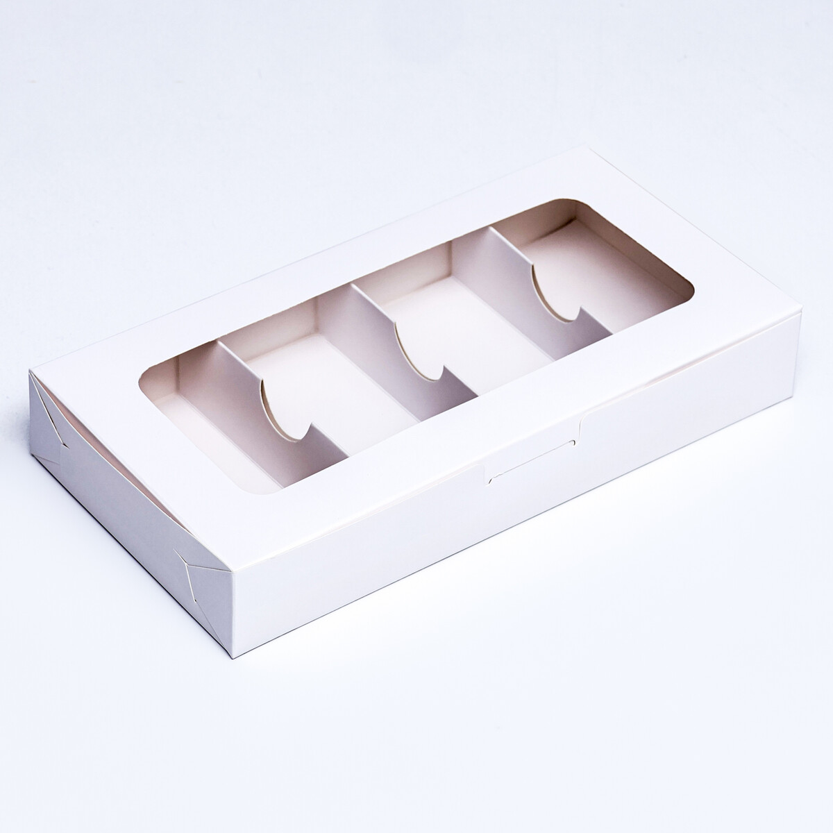 фото Коробка для макарун, с ложементом, белая 25 х 13 х 4 см upak land