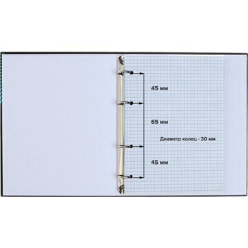 Тетрадь на кольцах a5 80 листов в клетку