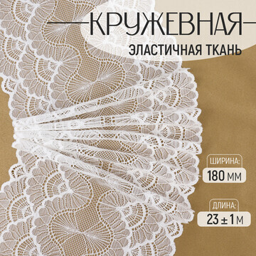 Кружевная эластичная ткань, 180 мм × 23 