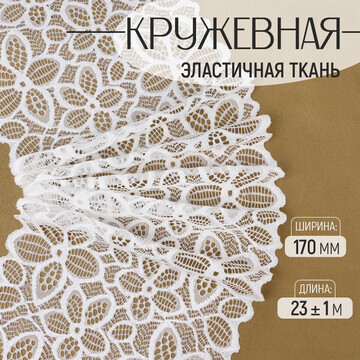 Кружевная эластичная ткань, 170 мм × 23 