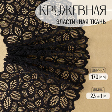 Кружевная эластичная ткань, 170 мм × 23 