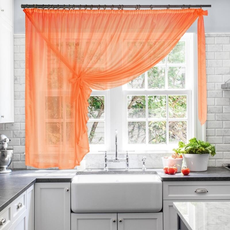 Штора для кухни лейла оранжевый штора для кухни неон оранжевый
