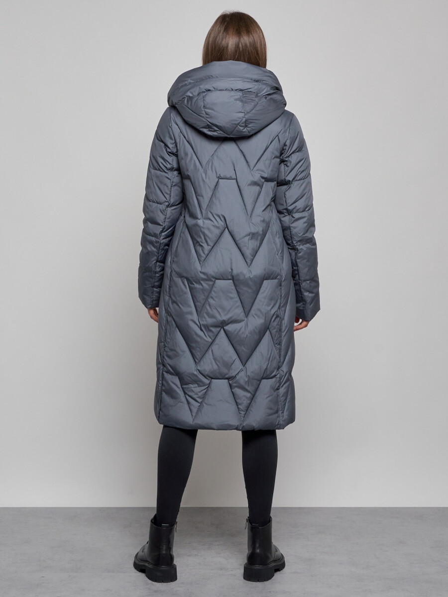 Пальто RoccaManer, размер 44, цвет серый 06340422 однобортное - фото 4