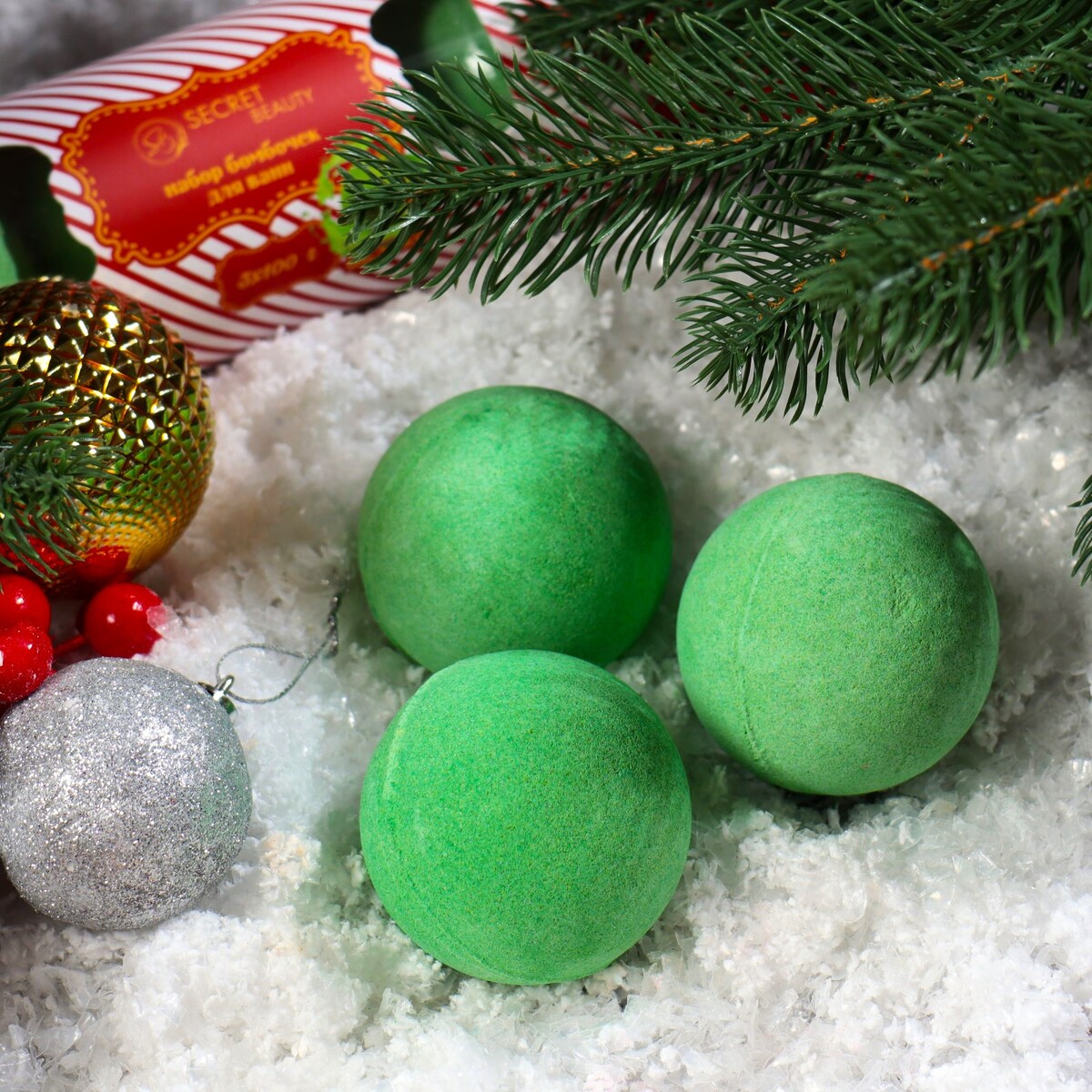 

Новогодний набор бомбочек для ванны, Зеленый