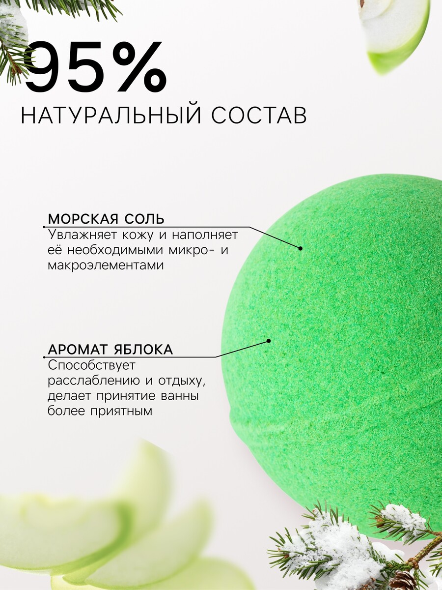 

Новогодний подарочный набор косметики sb beauty, бомбочки для ванны, Зеленый