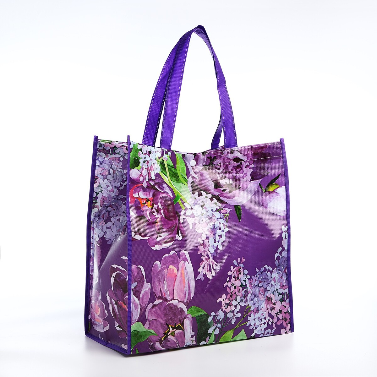 Сумка хозяйственна на кнопке, цвет фиолетовый сумка для йоги sangh 48×25×18 см фиолетовый