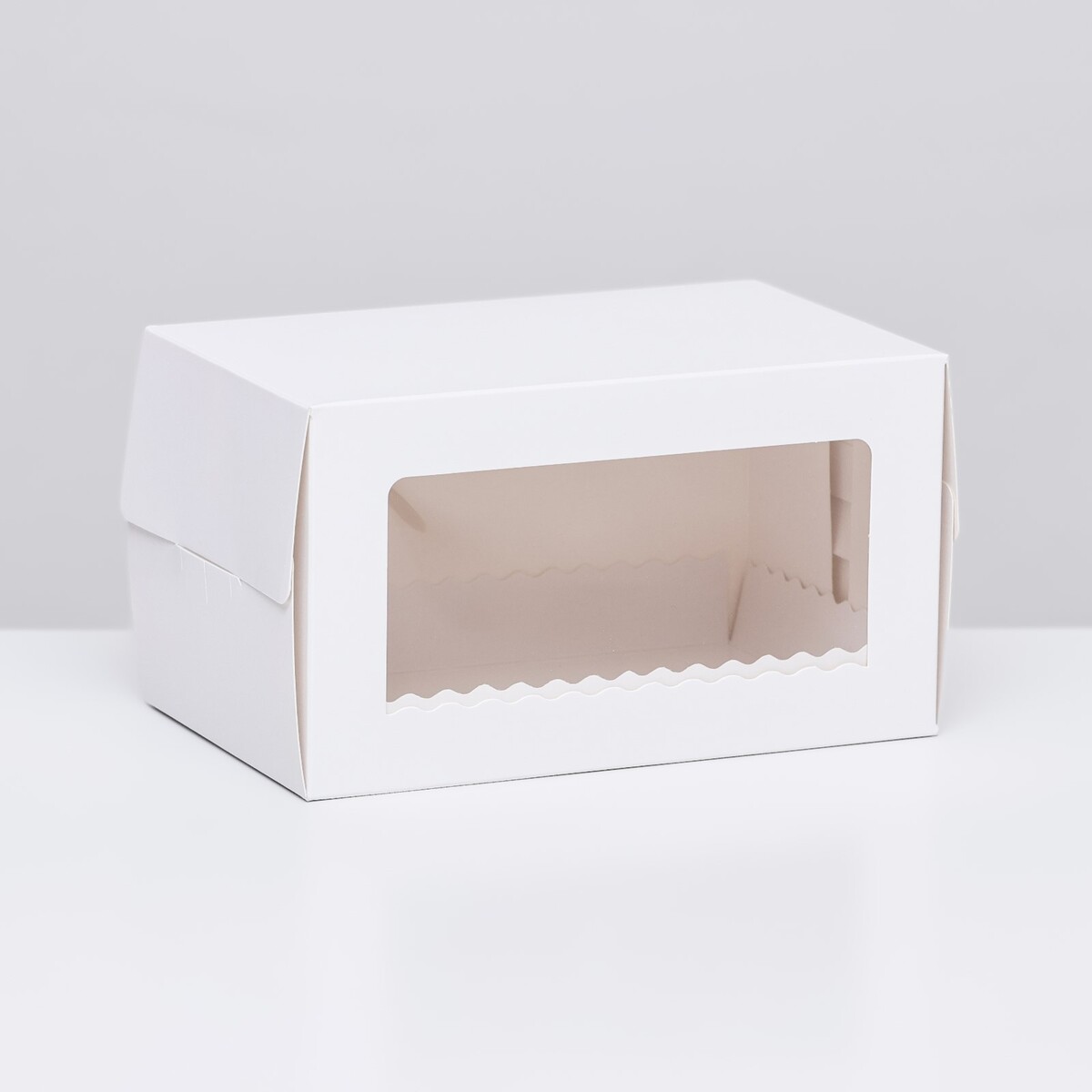 Коробка под рулет с окном, белая 16,5 х 11 х 10 см