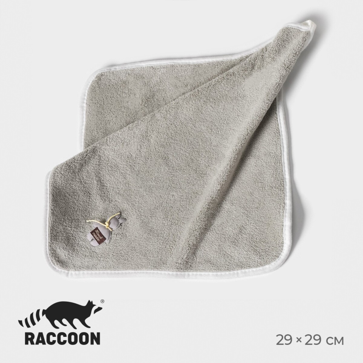 Салфетка для уборки raccoon салфетка бытовая для пола хлопок 0 8х0 6 м в рулоне york белая 022230