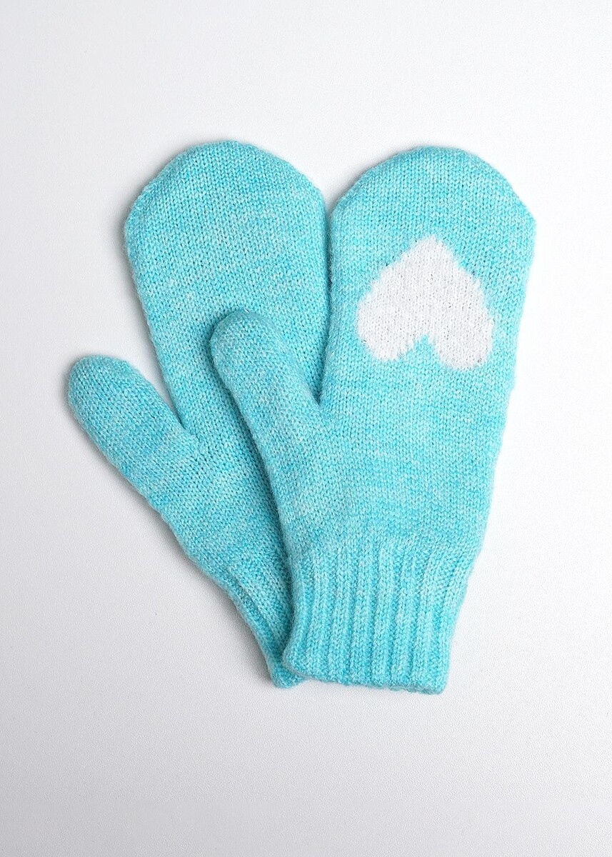 Перчатки варежки CLEVER, размер 16, цвет голубой