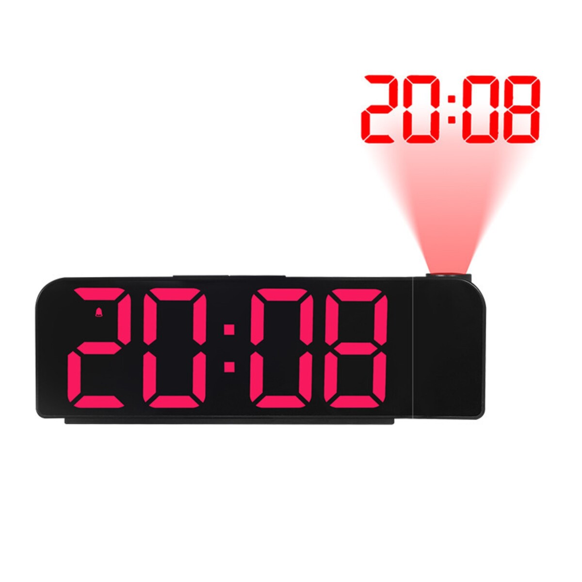 Часы - будильник электронные настольные с проекцией на потолок, термометром, календарем, usb часы будильник электронные настольные с термометром календарем 15 х 6 3 см ааа usb