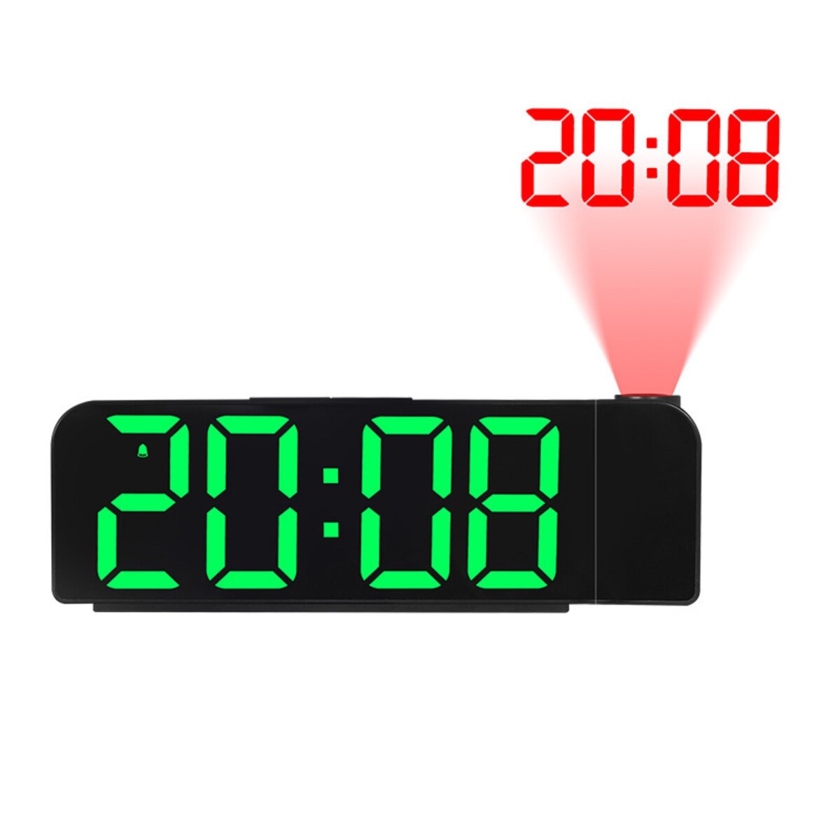 Часы - будильник электронные настольные с проекцией на потолок, термометром, календарем, usb часы лампа настольные с будильником календарем таймером сна 10 5 х 18 3 см usb