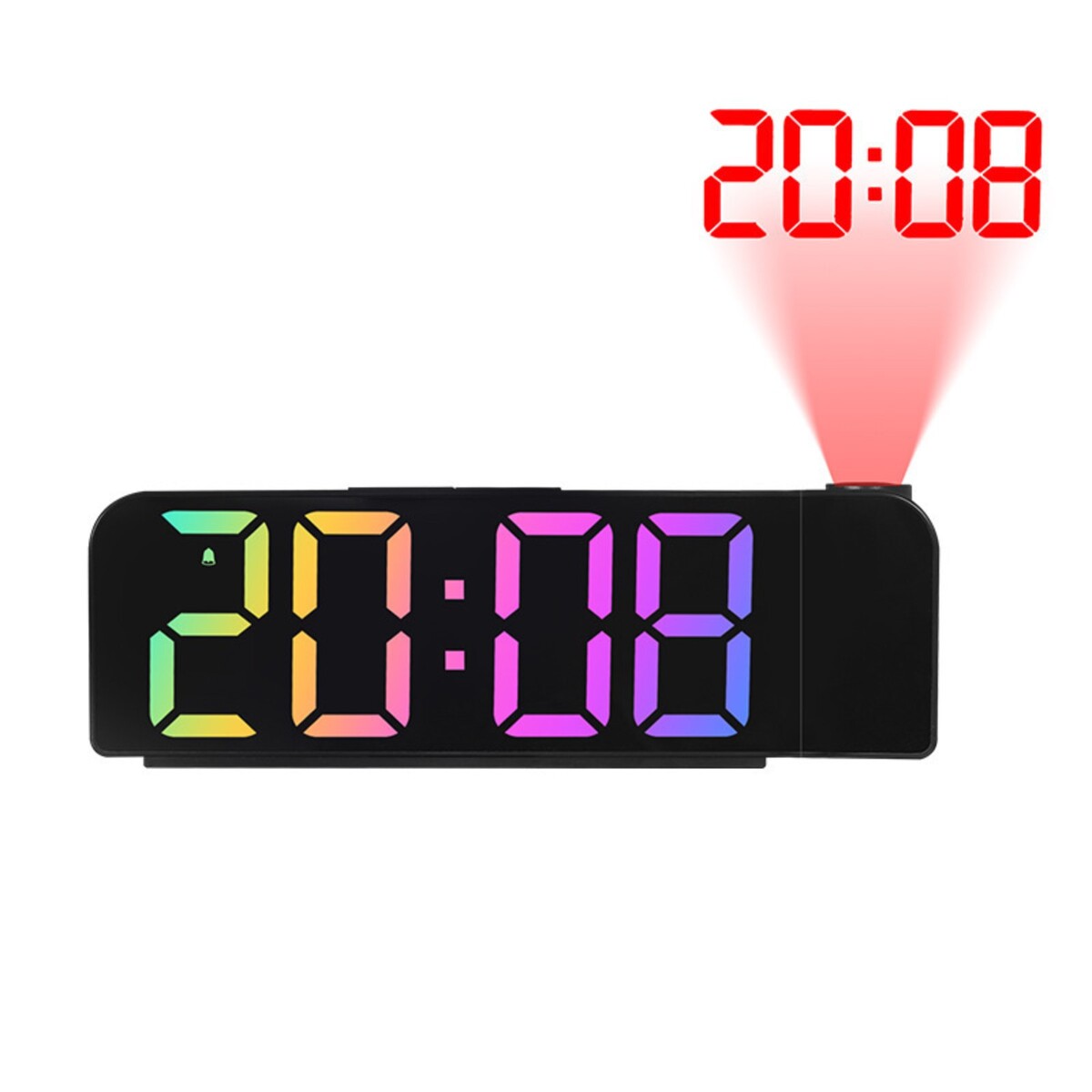 Часы - будильник электронные настольные с проекцией на потолок, термометром, календарем, usb часы будильник электронные настольные с термометром календарем 15 х 6 3 см ааа usb