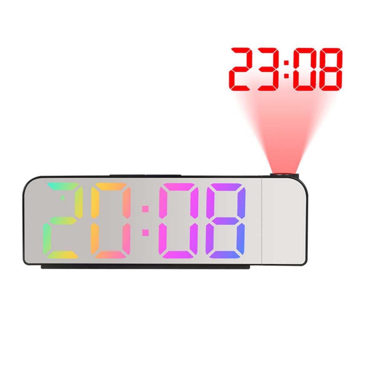 Часы - будильник электронные настольные с проекцией на потолок, термометром, календарем, usb часы электронные настольные c термометром гигрометром 7 х 14 5 х 4 см