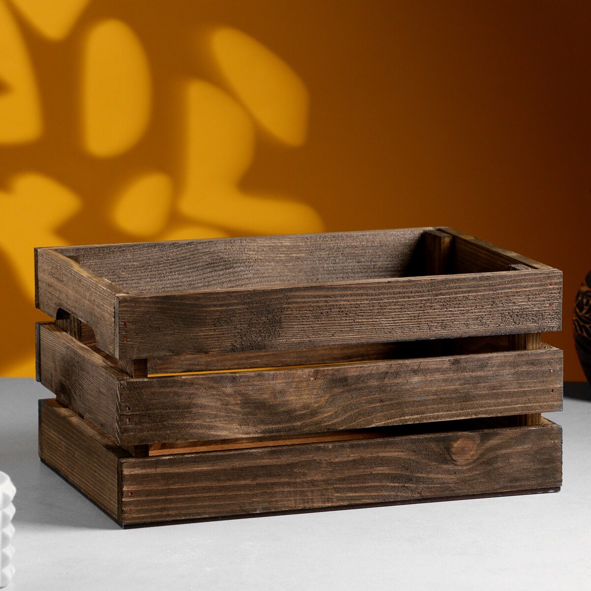 Кашпо - ящик деревянный 30х20х14,5 см палисандр лак защитно декоративный для дерева аквалак krona палисандр 3 л