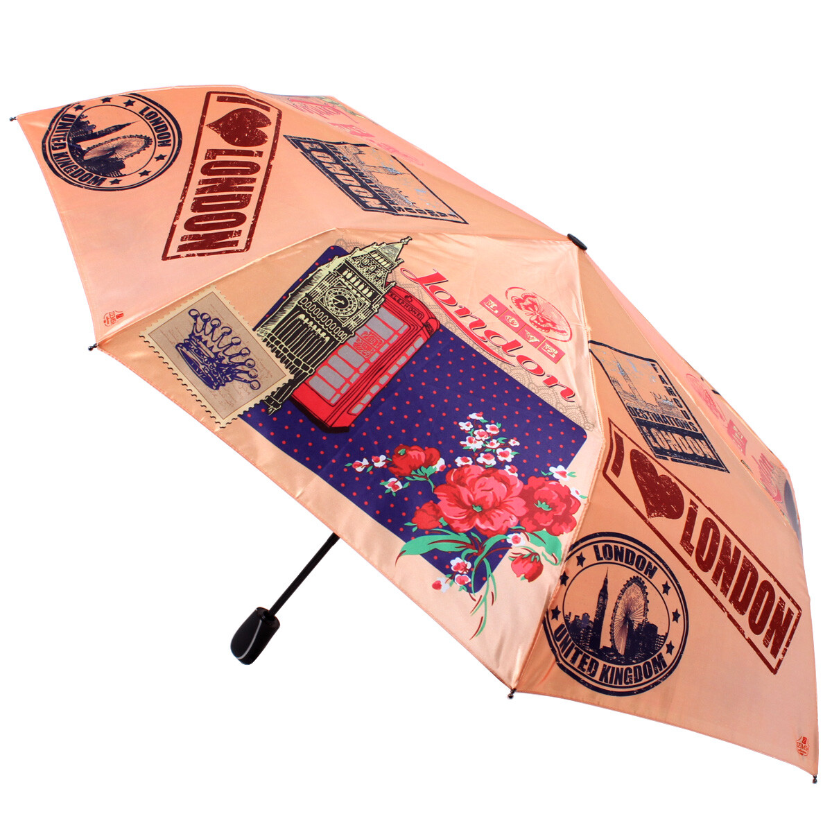 Зонт лоскут сатина розовый 100 × 150см 100% п э