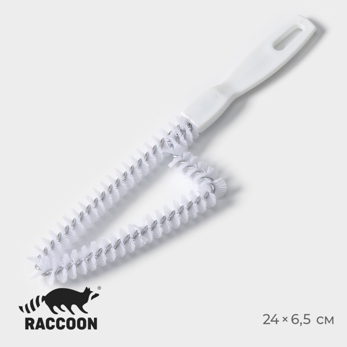 Щетка для чистки посуды и решеток-гриль raccoon, треугольник, 24×6,5х1,5 см, цвет белый щетка для мытья посуды raccoon breeze 24×6 см ворс 2 5 см