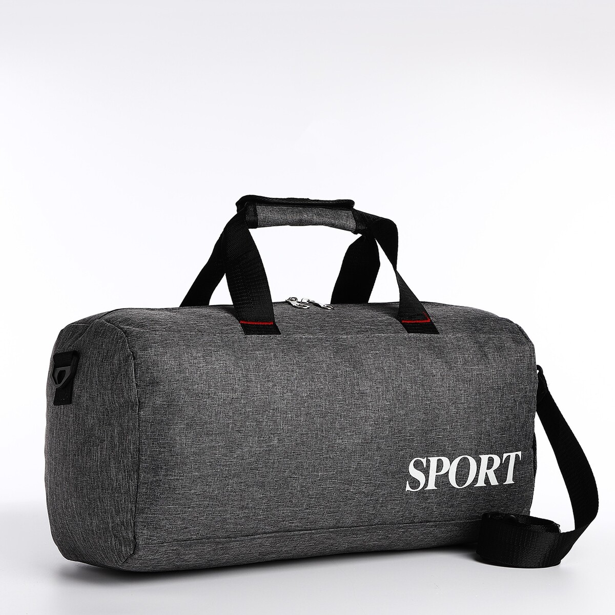 Сумка спортивная на молнии, длинный ремень, цвет серый ремень для сумки textura серый