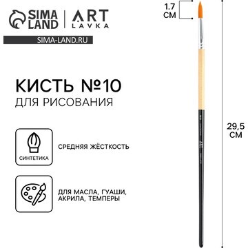 Кисть для рисования синтетика круглая №1