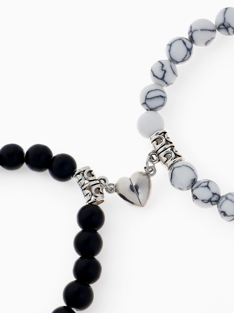 

Браслеты парные, Белый;черный