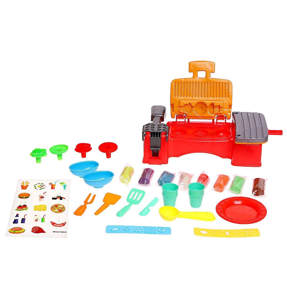 Набор для игры с пластилином tooky toy игровой набор гриль tk808