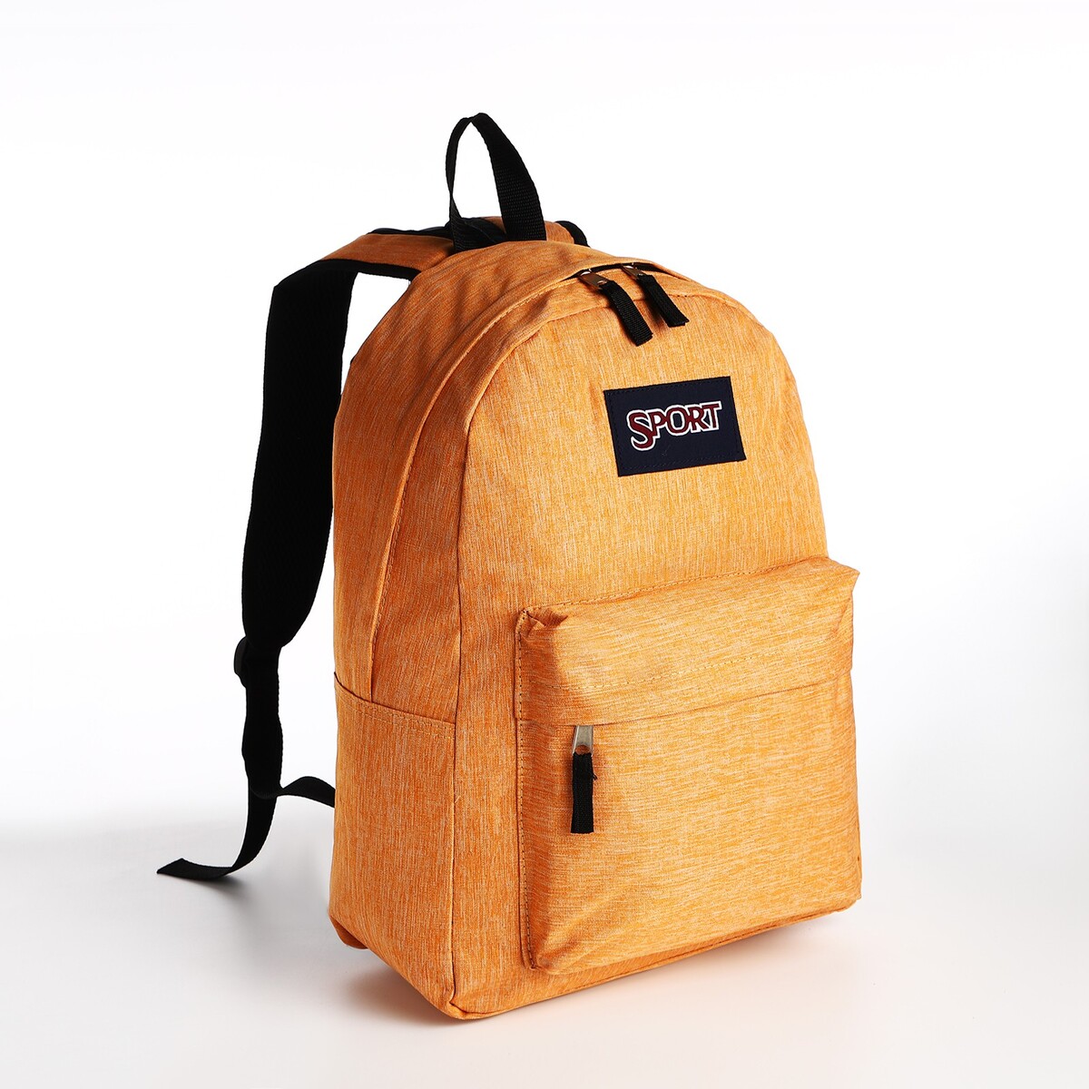 Рюкзак молодежный из текстиля на молнии, наружный карман, цвет оранжевый бейдж карман вертикальный внешний 112 х 67 мм внутренний 90 х 54 мм оранжевый с оранжевой лентой жёсткокаркасный