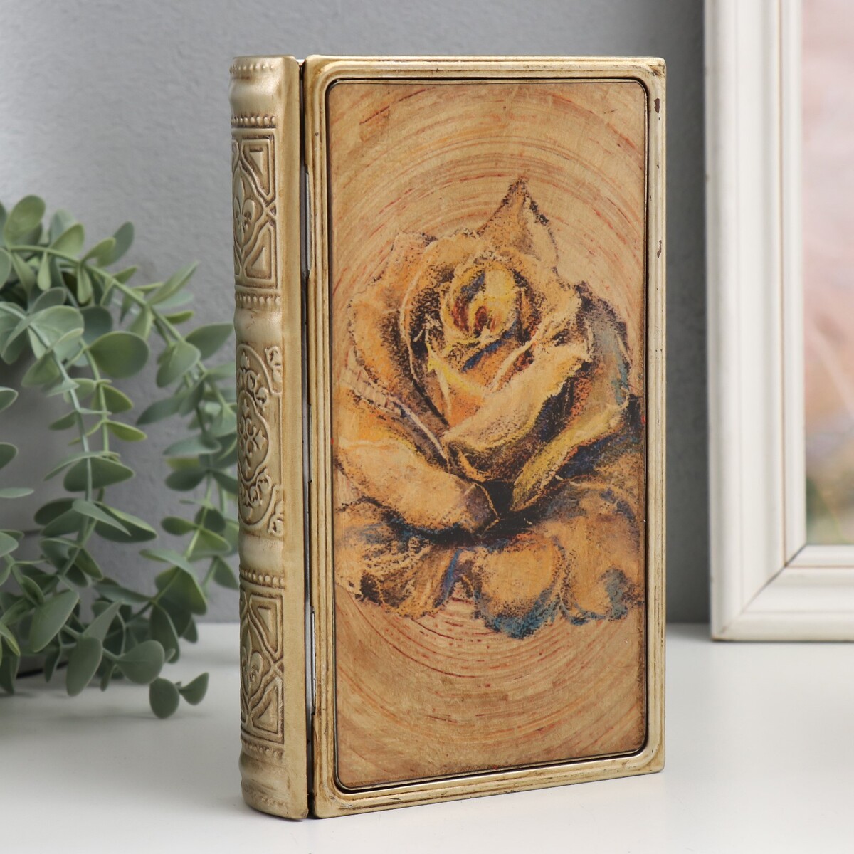 Шкатулка-книга металл, кожзам шкатулка книга дерево кожзам