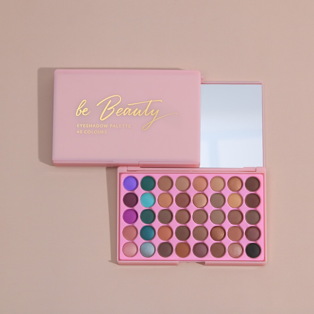 

Be beauty, палетка матовых и сатиновых теней для век, 40 цветов, Разноцветный
