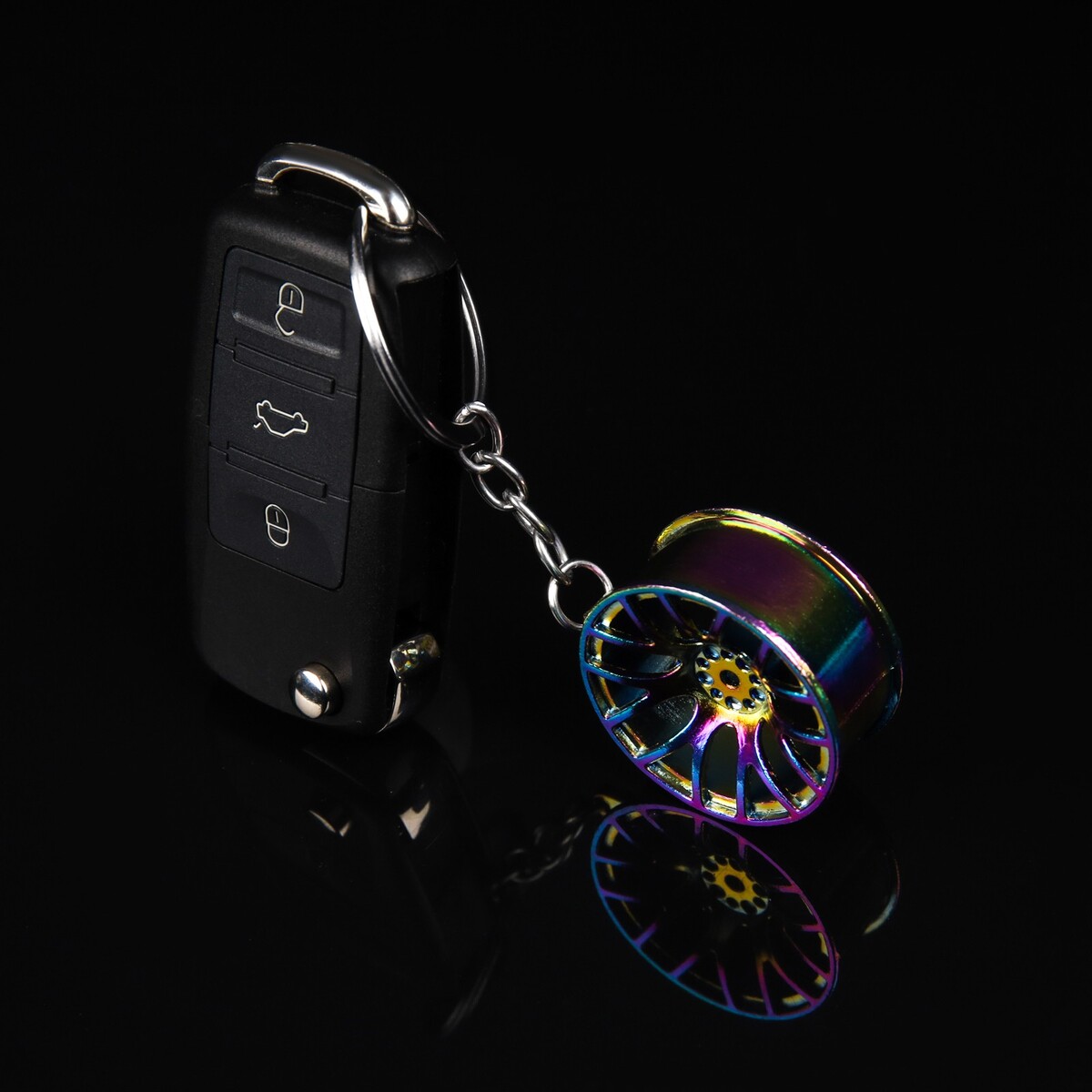 Брелок для ключей cartage, колесо, металл, перламутровый Cartage 06501549 - фото 3