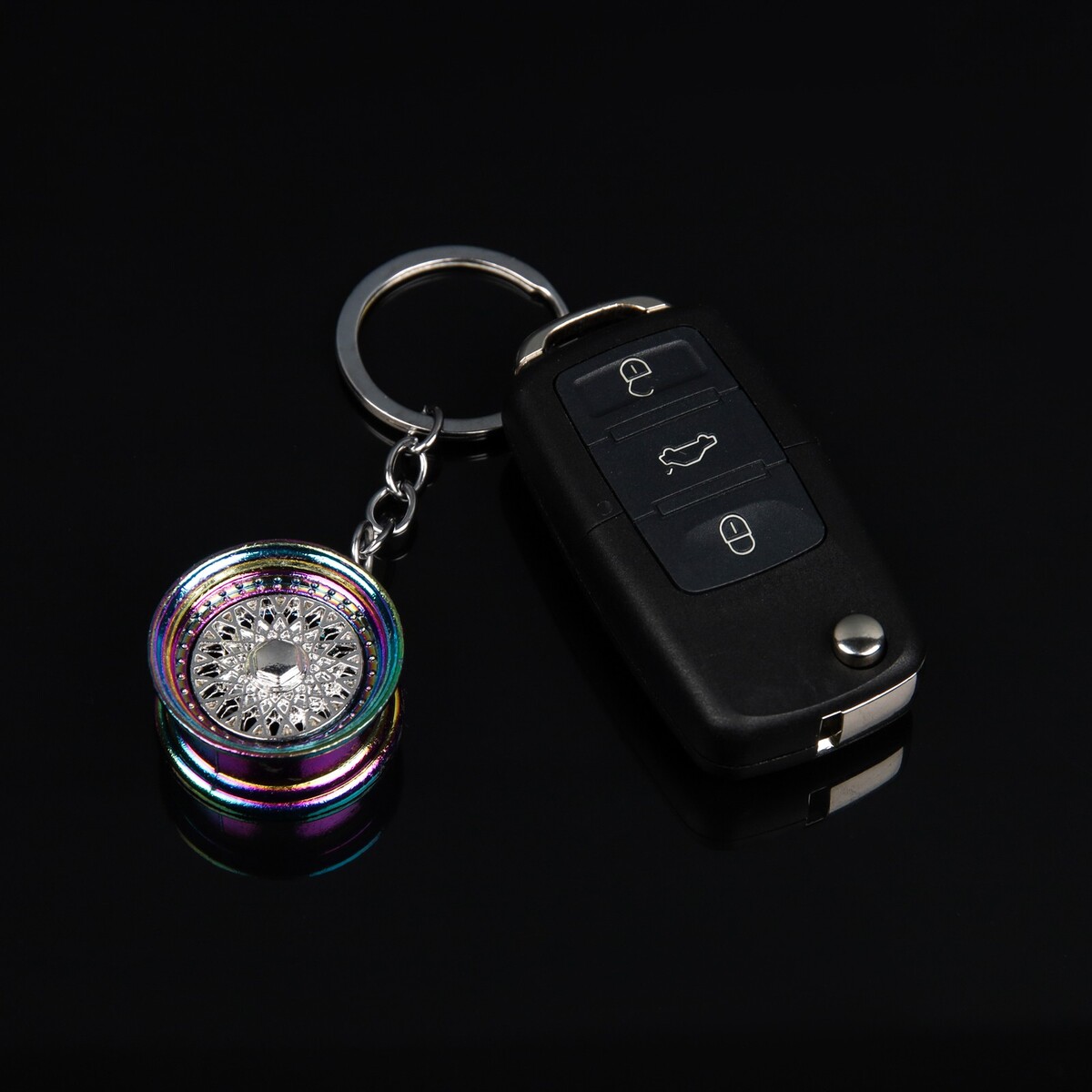 Брелок для ключей cartage, колесо, металл, перламутровый Cartage 06501566 - фото 1