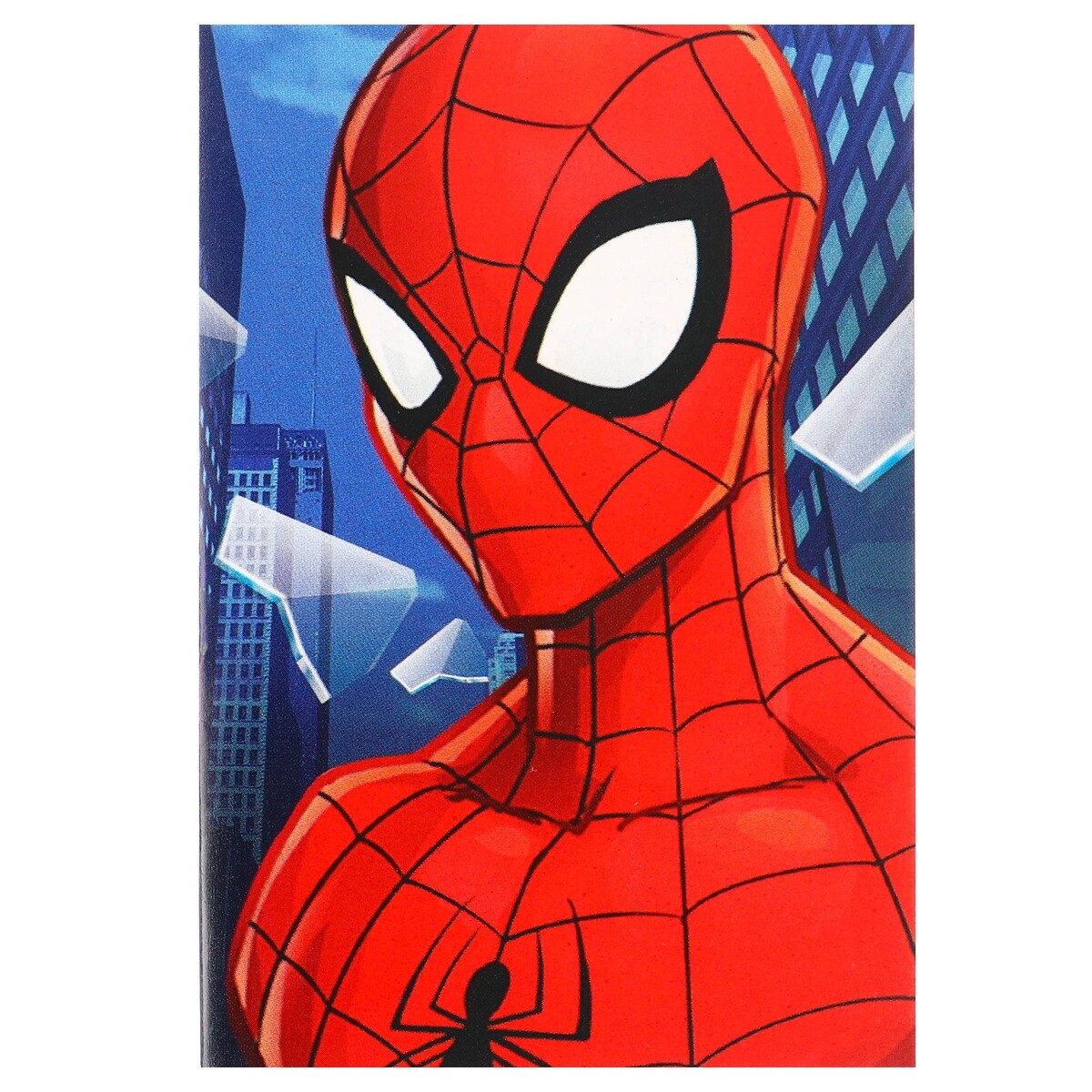 Блокнот а7, на скрепке, 16 листов, человек-паук блокнот а6 32 л на скрепке человек паук супергерой