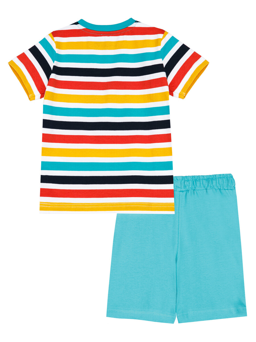 Комплект трикотажный фуфайка футболка шорты PLAYTODAY, размер рост 98 см, цвет разноцветный 06521915 - фото 2
