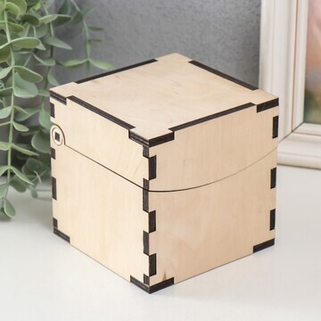 Шкатулка-куб для росписи 10,7х10,7х10,7 