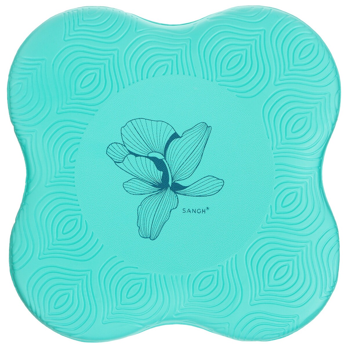 Коврик под колени для йоги sangh flower, 20х20 см, цвет бирюзовый коврик для йоги sangh луна 183х61х0 6 см пастельный голубой