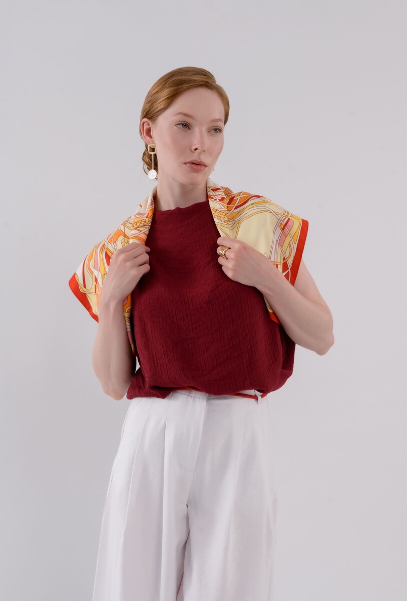 

Платок "Золотые дары", 65х65 см, Желтый