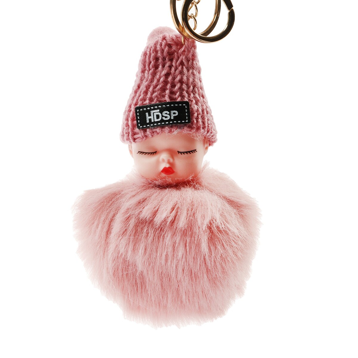 Брелок для ключей, пушистая кукла, 10×8 см ddung кукла брелок красная шапочка