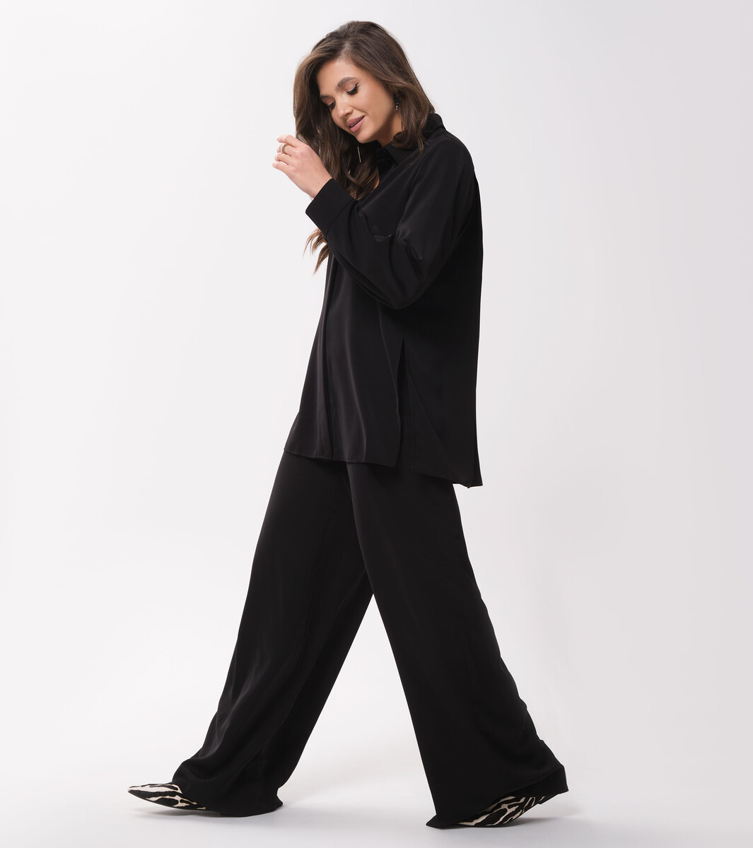 Комплект женский (блузка, брюки) Panda, размер 42, цвет черный 06666356 - фото 3