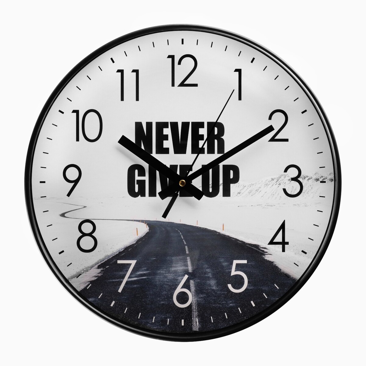 Часы настенные never give up, d-30 см, плавный ход браслет never give up силикон 20 2 см