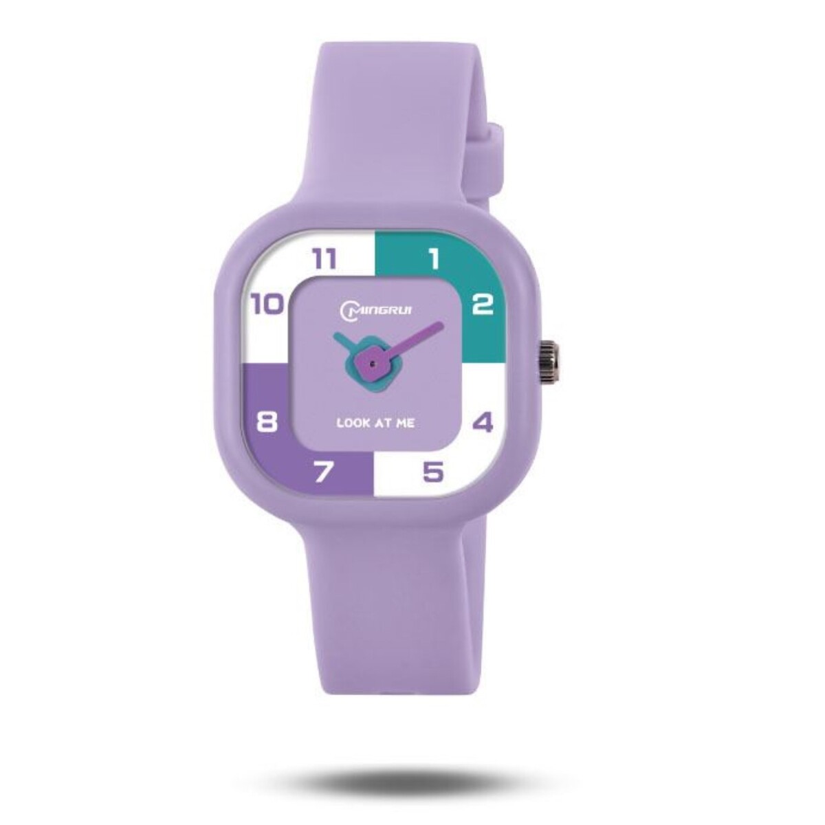 Часы наручные детские, d-3.7 см, ремешок силикон, 3 атм, сиреневые No brand, цвет фиолетовый