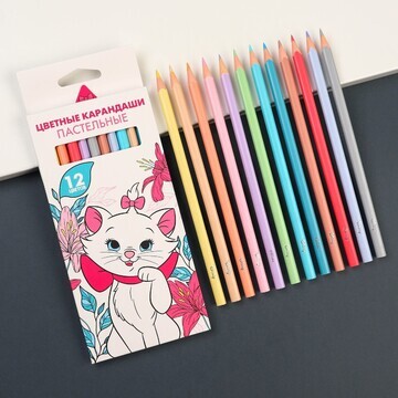 Цветные карандаши пастельные 12 цветов