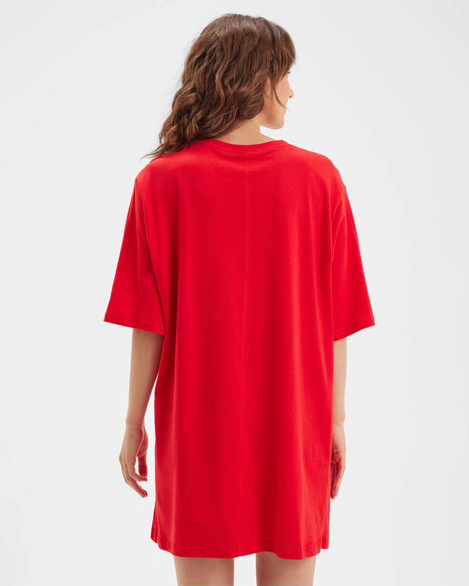 Платье-футболка Barmariska, размер 40, цвет красный 06727386 - фото 2