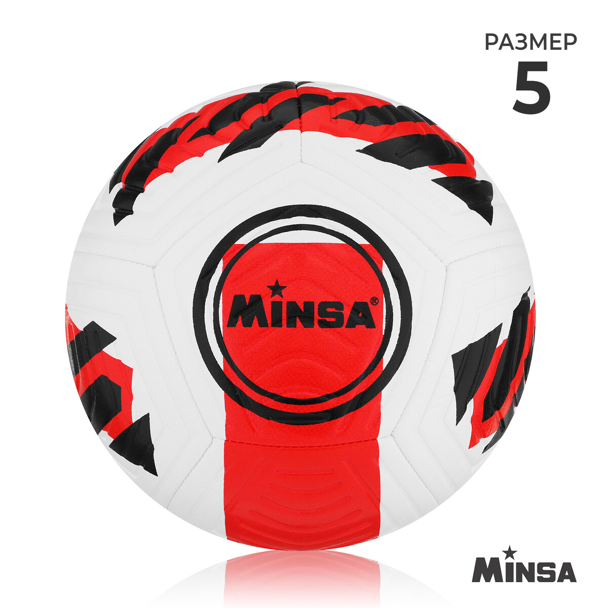 Мяч футбольный minsa, tpe, машинная сшивка, 12 панелей, р. 5 демосистема настенная на 10 панелей а4 staff черные